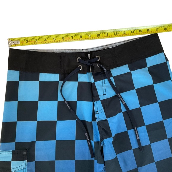 NWOT Atama Shorts Boardshorts Men’s 34-35 Blue Checkered MMA Jiu Jitsu Brazil - Picture 12 of 14